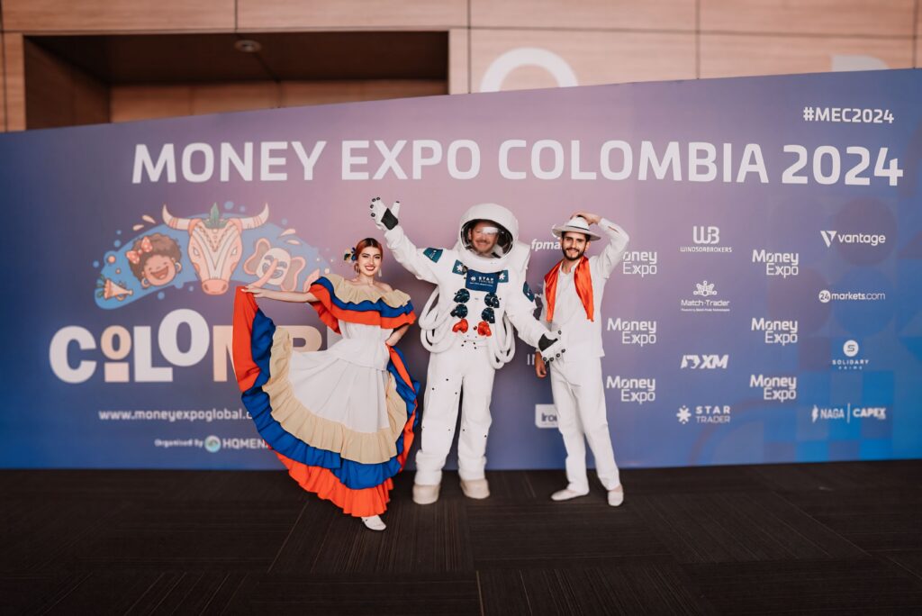 Spacey dancing with the Colombia locals.